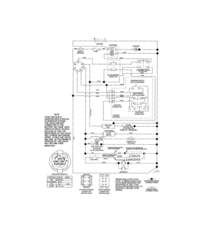 Schematic Diagram Diagram and Parts List for 917250841  Craftsman Lawn Tractor
