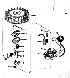 Magneto (phelon F-3220-m3) Diagram and Parts List for 143102240  Craftsman Engine