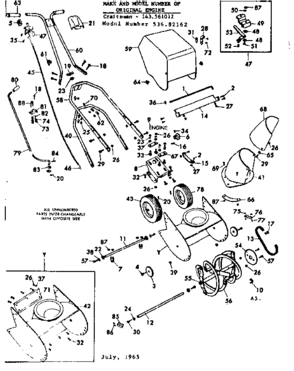 Part Location Diagram of 26289 Craftsman Cover assembly