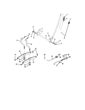 Lift Assembly Diagram and Parts List for 917272754  Craftsman Lawn Tractor