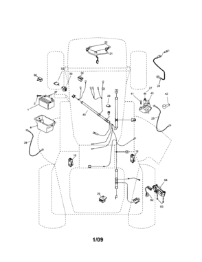 Electrical Diagram and Parts List for 917253132  Craftsman Lawn Tractor