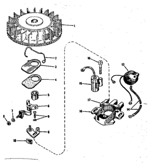 Magneto (phelon F-3220-g) Diagram and Parts List for 14356252  Craftsman Engine