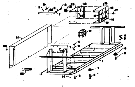 Mounting Base Diagram and Parts List for 580320831  Craftsman Engine