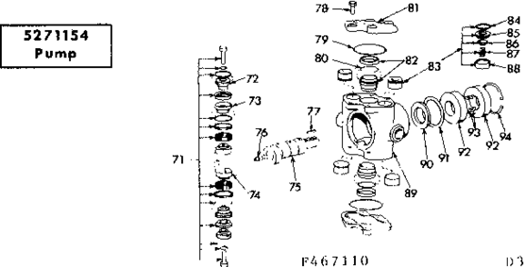 Pump Diagram and Parts List for 471467110  Craftsman Pressure Washer