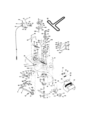Mower Deck Diagram and Parts List for 917272922  Craftsman Lawn Tractor