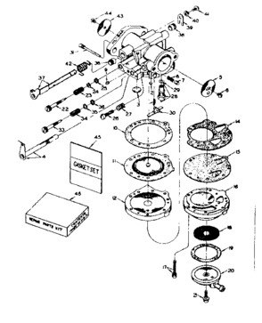 Part Location Diagram of 630703 Craftsman Gasket & packing set