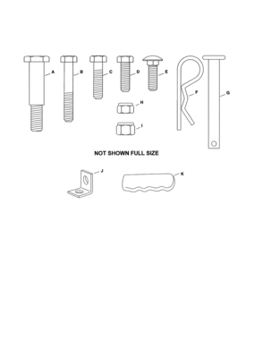 Hardware Package Contents Diagram and Parts List for 48624310  Craftsman Lawn Tractor