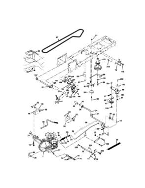 Ground Drive Diagram and Parts List for 917272084  Craftsman Lawn Tractor