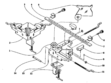 Unit Parts Diagram and Parts List for 88166611  Craftsman Miter Saw