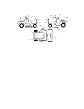 Decals Diagram and Parts List for 917273160  Craftsman Lawn Tractor