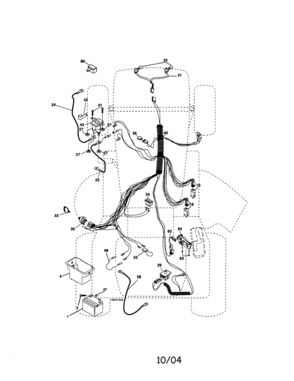 Electrical Diagram and Parts List for 917275390  Craftsman Lawn Tractor