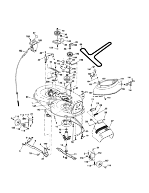 Mower Deck Diagram and Parts List for 917256721  Craftsman Lawn Tractor