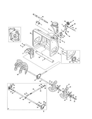 Auger Housing/gearbox/spiral Diagram and Parts List for 247889721  Craftsman Snow Blower