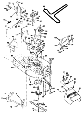 Mower Diagram and Parts List for 917258482  Craftsman Lawn Tractor