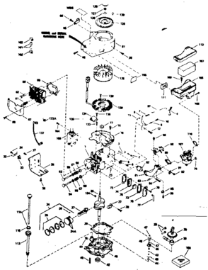 Engine Diagram and Parts List for 143366042  Craftsman Engine