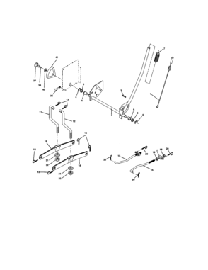 Lift Assembly Diagram and Parts List for 9172736401  Craftsman Lawn Tractor