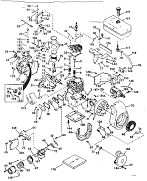 Part Location Diagram of 33109A Tecumseh Control Bracket