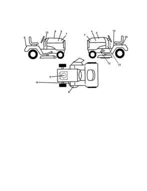 Decals Diagram and Parts List for 917271630  Craftsman Lawn Tractor