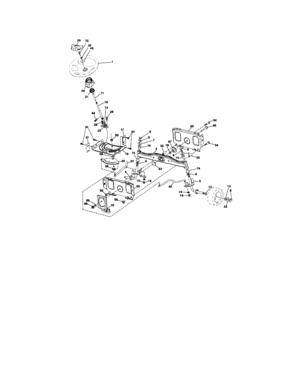 Steering Diagram and Parts List for 917289072  Craftsman Lawn Tractor