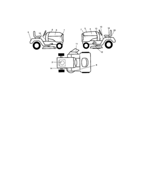 Decals Diagram and Parts List for 917272762  Craftsman Lawn Tractor