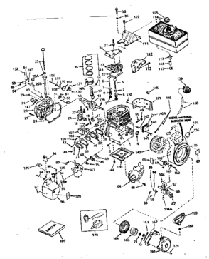 Solid State Ignition Diagram and Parts List for 143756162  Craftsman Engine