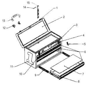Part Location Diagram of W14498-DB5 Craftsman Lockbar-blk