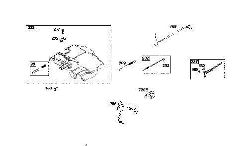 Controls Diagram and Parts List for CMXGGAS030732  Craftsman Generator