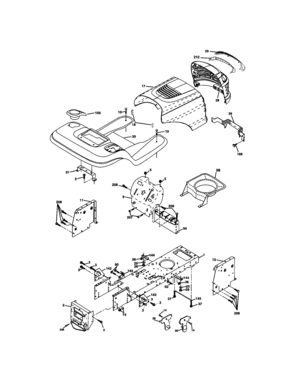 Chassis And Enclosures Diagram and Parts List for 917272481  Craftsman Lawn Tractor