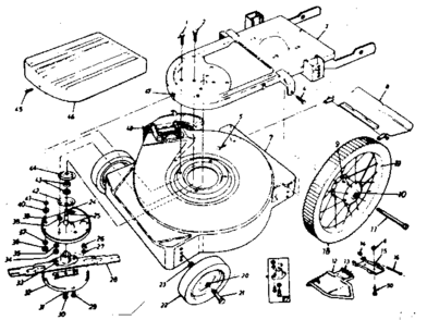 Mower Housing Diagram and Parts List for 247881122  Craftsman Lawn Mower