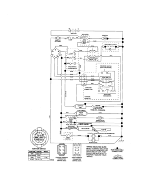 Schematic-tractor Diagram and Parts List for 917276922  Craftsman Lawn Tractor