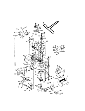 Mower Deck Diagram and Parts List for 917272056  Craftsman Lawn Tractor