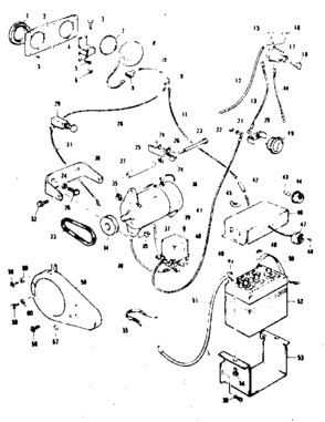 Electrical System Diagram and Parts List for 13196710  Craftsman Engine