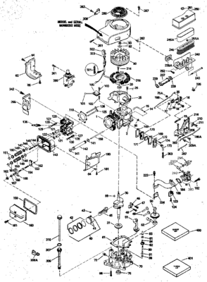 Replacement Parts Diagram and Parts List for 143406142  Craftsman Engine