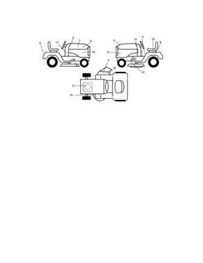 Decals Diagram and Parts List for 917273372  Craftsman Lawn Tractor