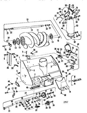 42" Snow Thrower Diagram and Parts List for 842240562  Craftsman Snow Blower