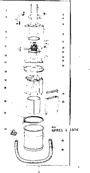 Unit Parts Diagram and Parts List for 25717846  Craftsman Utility Vacuum