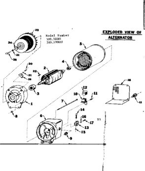 Stator Assembly Diagram and Parts List for 580320855  Craftsman Engine