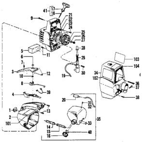Fuel Pump Assembly Diagram and Parts List for 358796130  Craftsman Trimmer