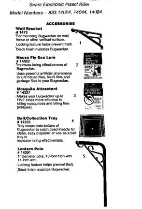 Optional Accessories Diagram and Parts List for 83314044  Craftsman Lighting