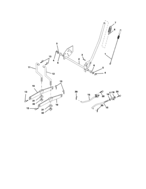 Lift Assembly Diagram and Parts List for 917273396  Craftsman Lawn Tractor
