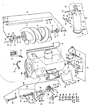Auger  Assembly Diagram and Parts List for 842260621  Craftsman Snow Blower