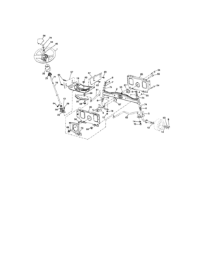 Steering Diagram and Parts List for 917288140  Craftsman Lawn Tractor