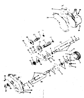 Gear Reduction And Differential - 794049 Diagram and Parts List for 13196710  Craftsman Engine