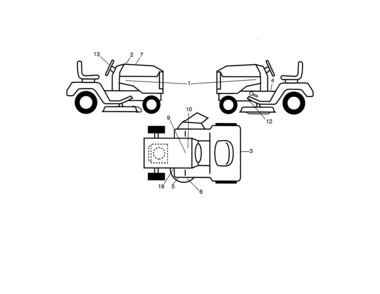 Decals Diagram and Parts List for 917280083  Craftsman Lawn Tractor