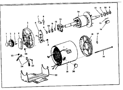 Unit Diagram and Parts List for 113198350  Craftsman Power Motor