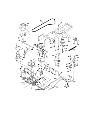 Ground Drive Diagram and Parts List for 917271633  Craftsman Lawn Tractor