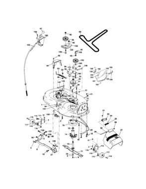 Mower Deck Diagram and Parts List for 917273523  Craftsman Lawn Tractor
