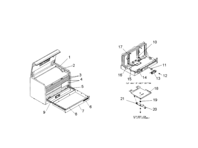 Tool Ches Diagram and Parts List for 706813371  Craftsman Tool Stand & Cart