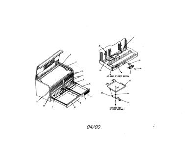 Part Location Diagram of A16479-DB Craftsman Tool chest drawer