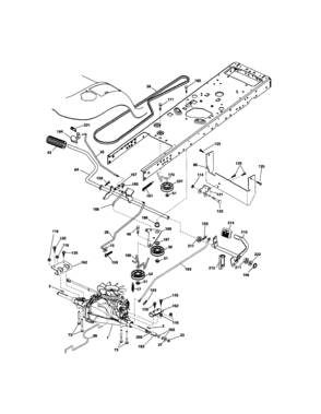 Ground Drive Diagram and Parts List for 917288141  Craftsman Lawn Tractor